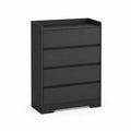 Commode en Bois Noir 4 Tiroirs