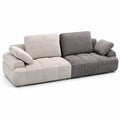 Canapé modulable en tissu Beige et Gris