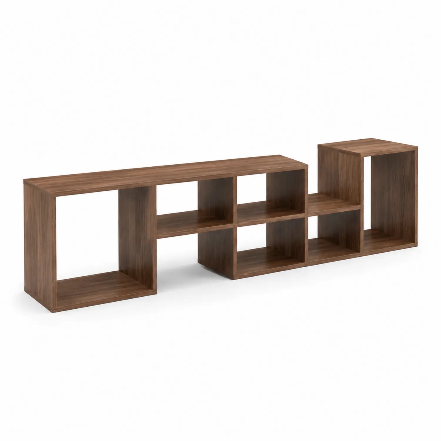 Meuble TV modulable en bois MDF Brun