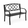 Banc en métal noir 127x60x85 cm