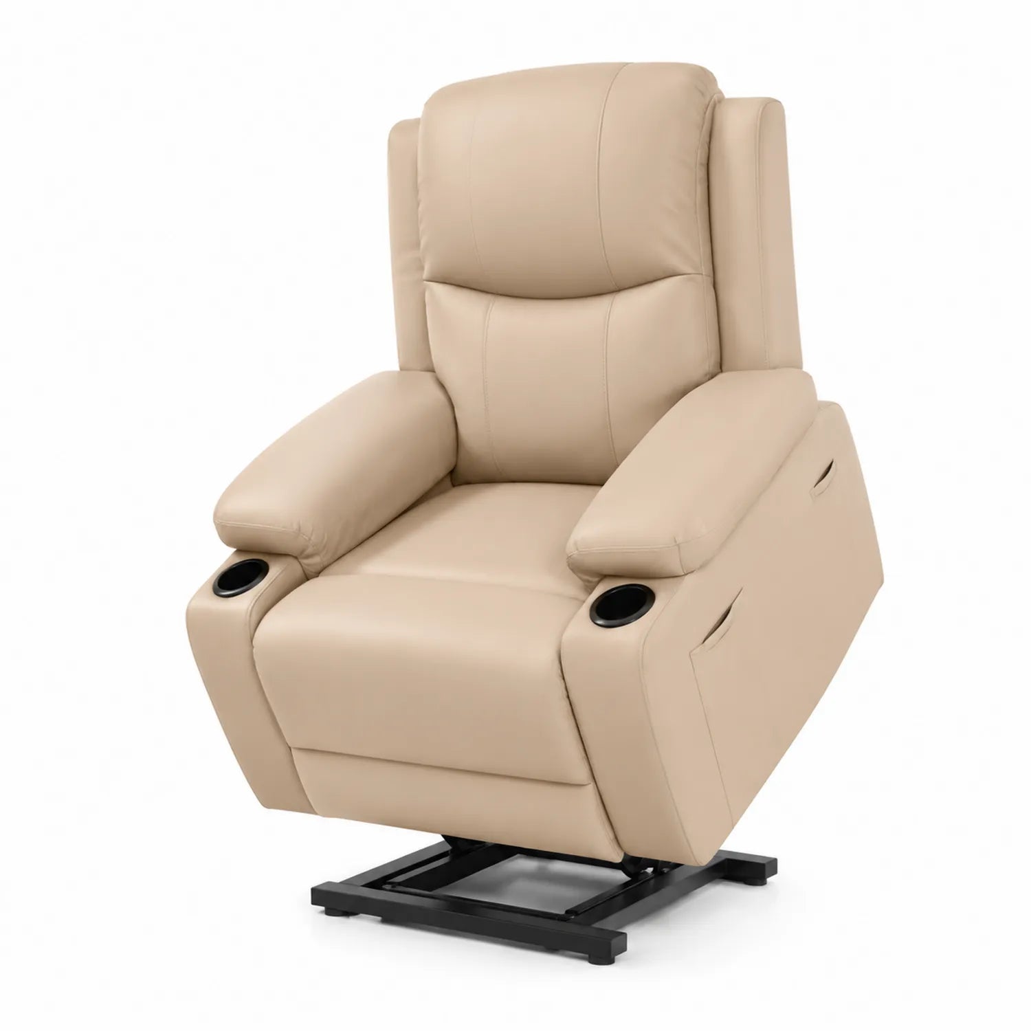 Fauteuil élévateur réglable en cuir synthétique Beige