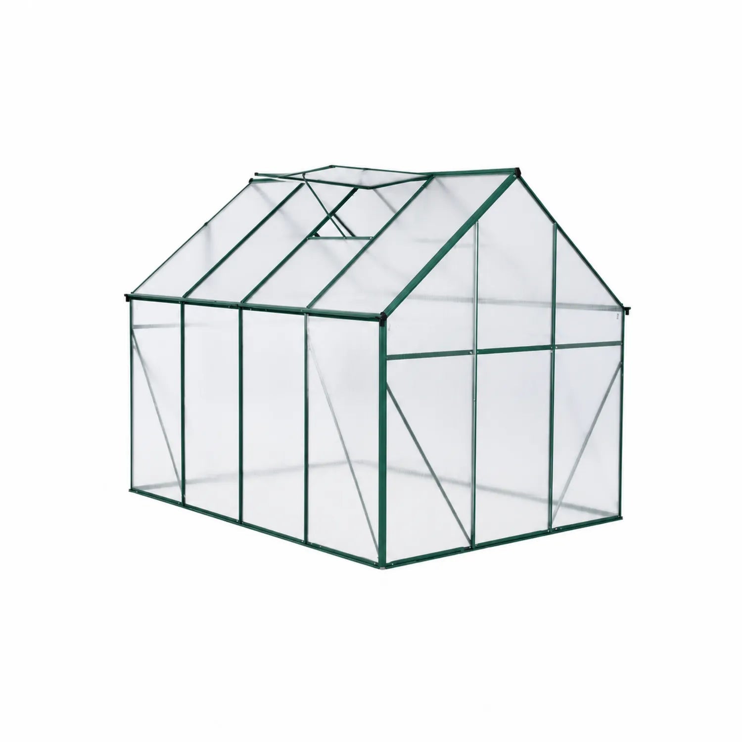 Serre de Jardin en Aluminium et Polycarbonate Transparente 190x250x195cm