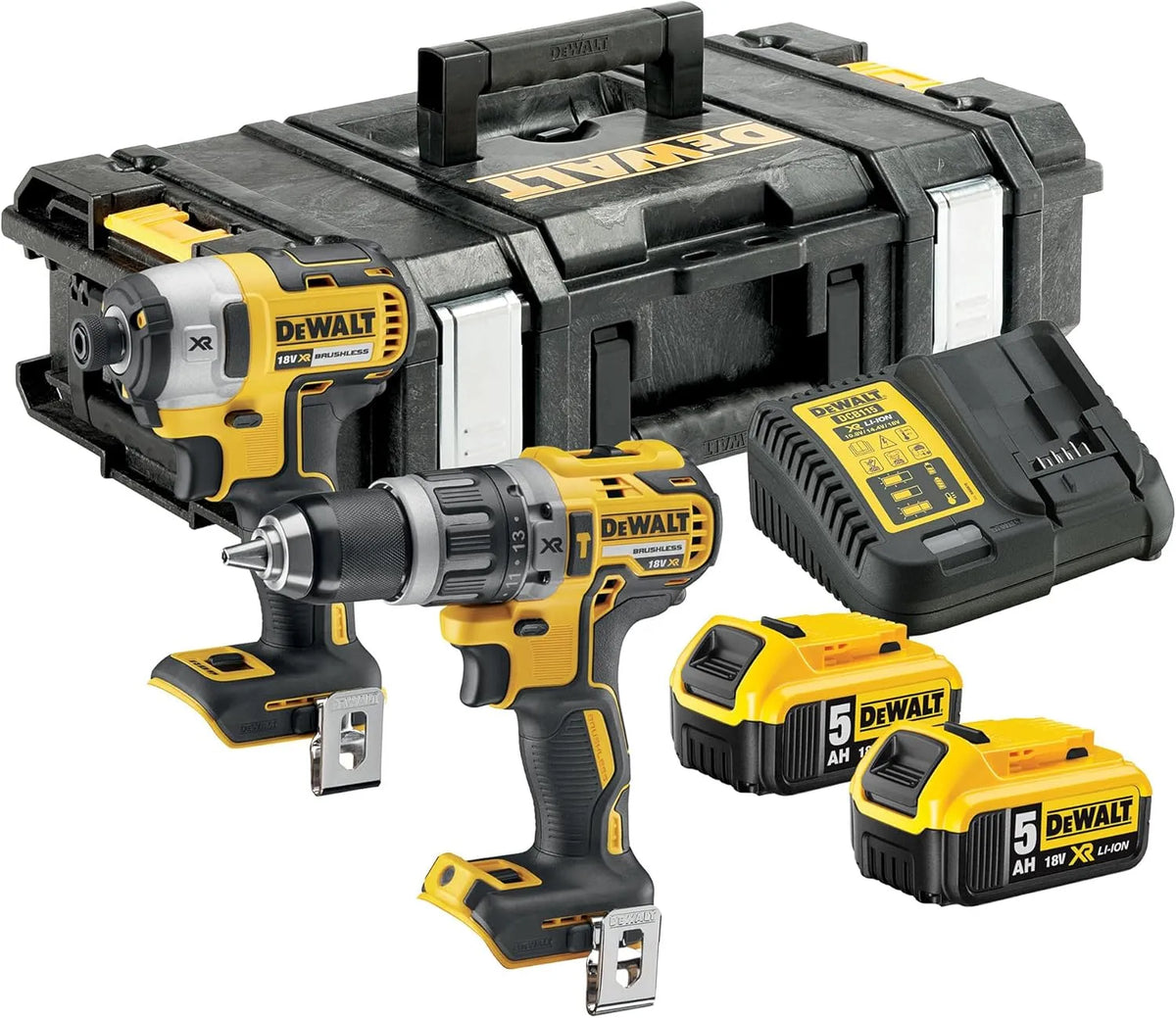 DeWalt DCK266P2-QW Perceuse ¨¤ percussion ¨C moteur sans balais, avec rangement, 5Ah