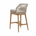 Chaise haute d'extérieur en corde et bois d'acacia 65 cm