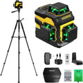 Niveau laser et laser lignes crois¨¦es, auto-nivelant, technologie 3D/4D, pivotant, pour l'entretien automobile, vert