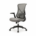 Chaise de bureau en maille et tissu gris