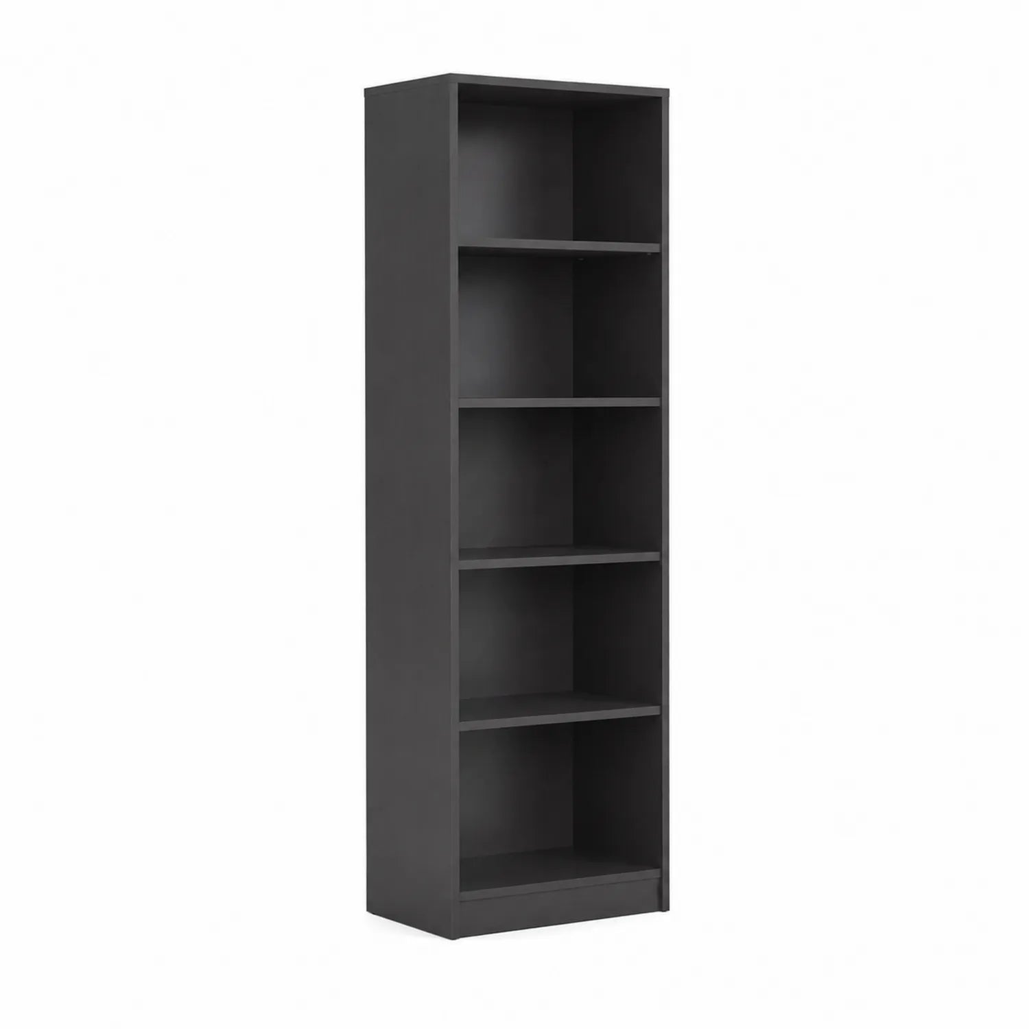 Étagère de bibliothèque en bois 5 niveaux Noir 180cm x 60cm x 30cm