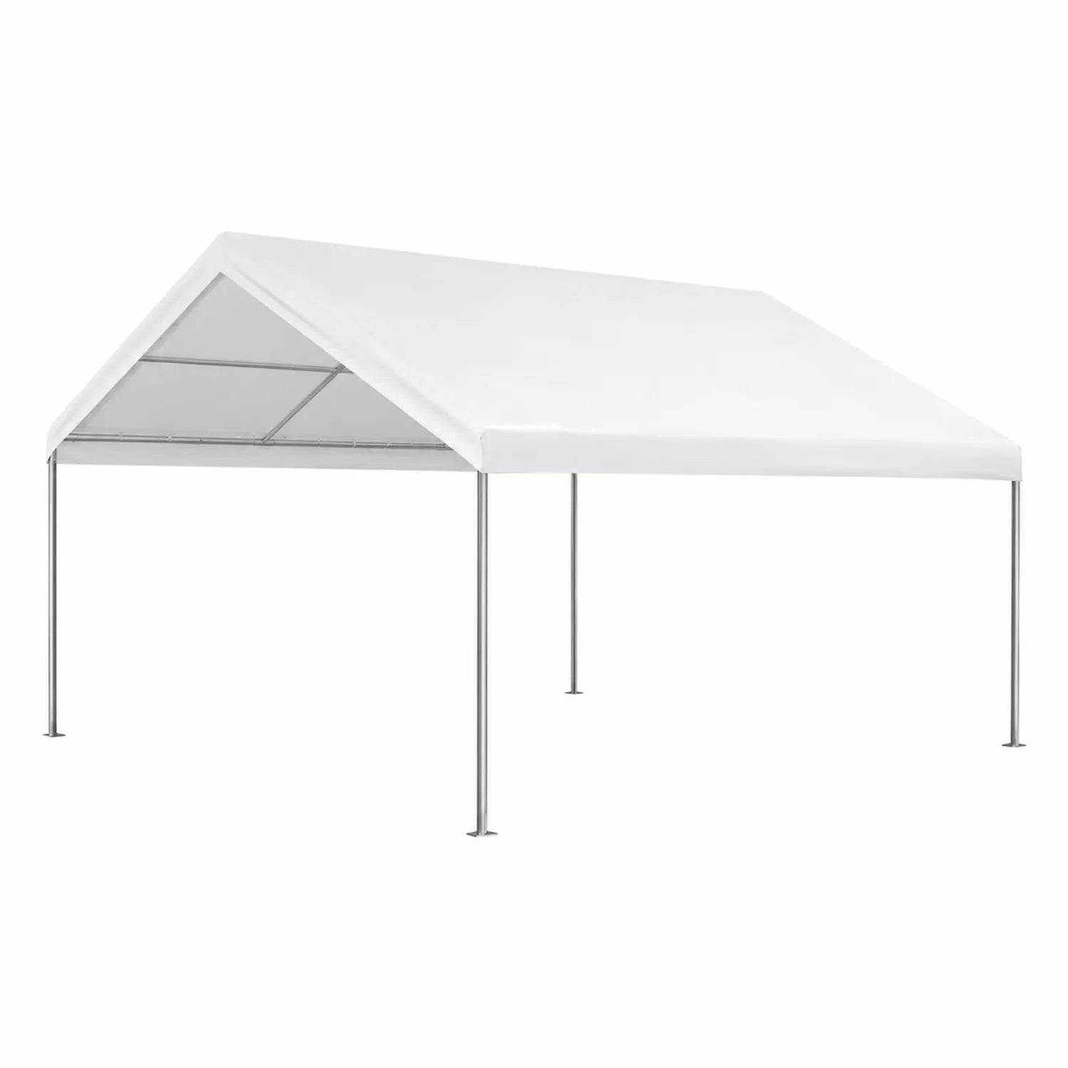 Tonnelle de jardin 3x4m acier et polyéthylène blanc