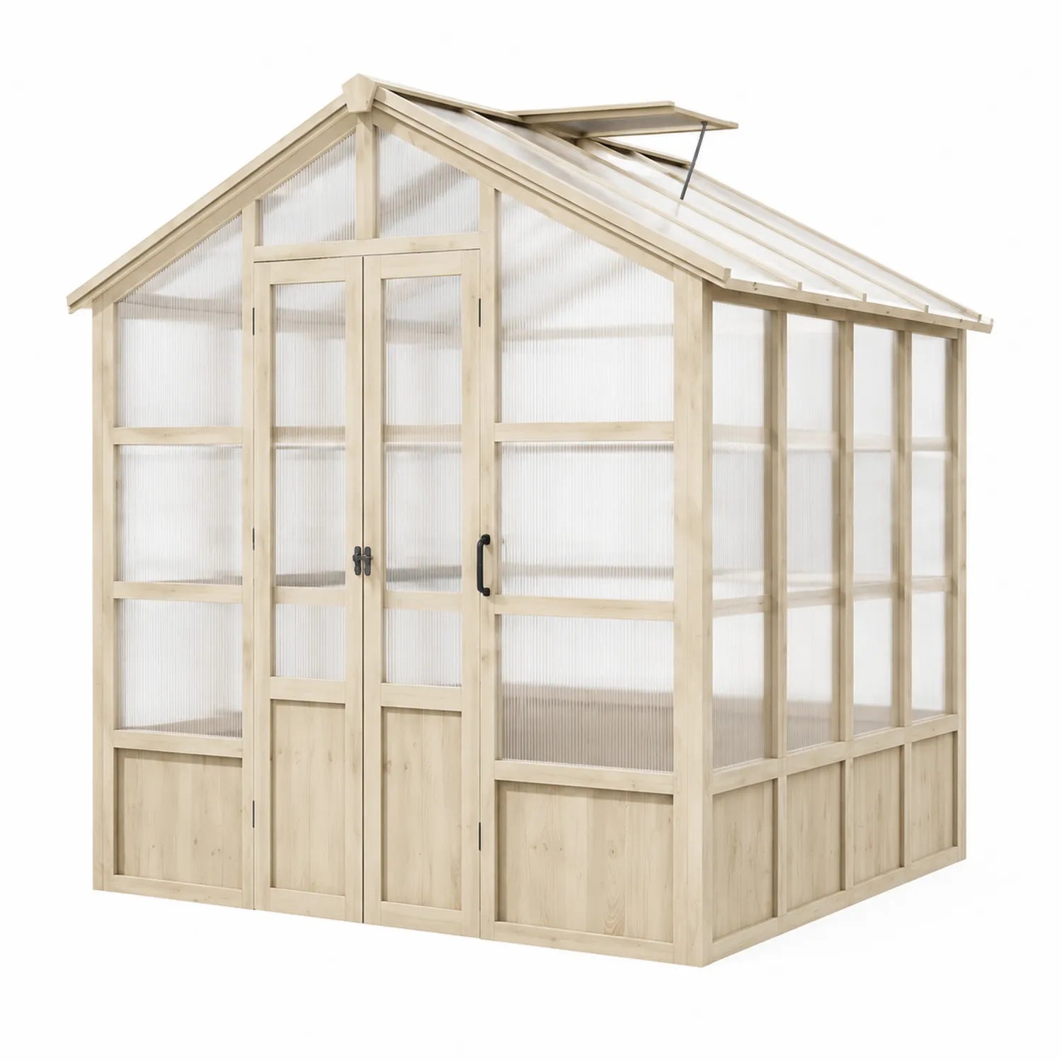 Serre de jardin en bois et polycarbonate 300x200x250 cm