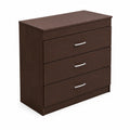 Commode en bois avec 3 tiroirs marron