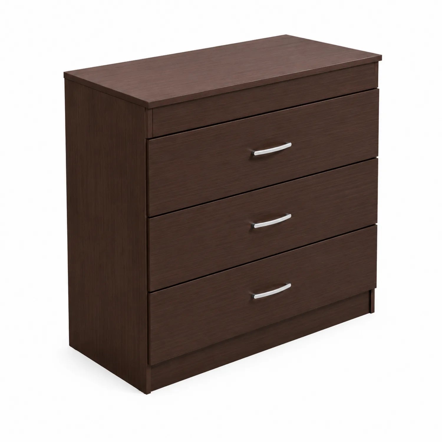 Commode en bois avec 3 tiroirs marron