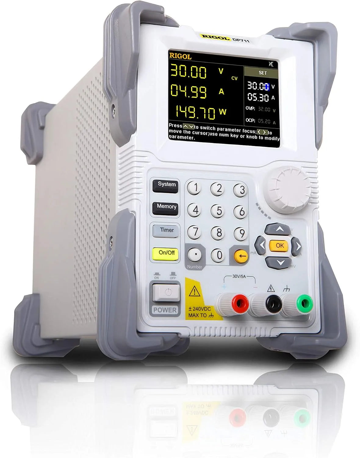 Rigol DP711 Alimentation de laboratoire CC r¨¦glable et alimentation de banc, 150 W, programmable, avec protection contre les surtensions, 0-30 V