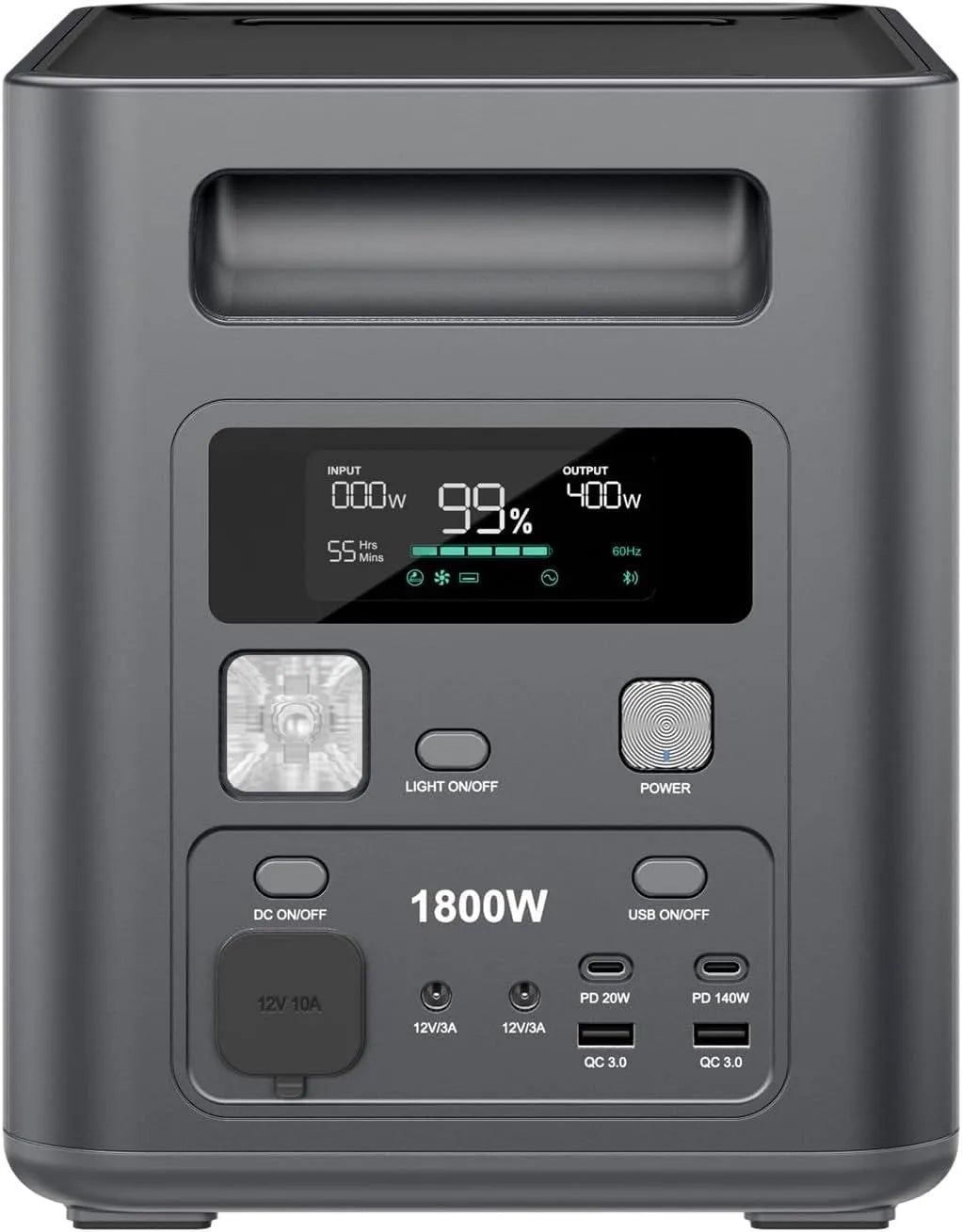 Portable P180 Station ¨¦lectrique portable et g¨¦n¨¦rateur solaire, 1024Wh, alimentation solaire, avec BMS, charge rapide, 1800W, 220V