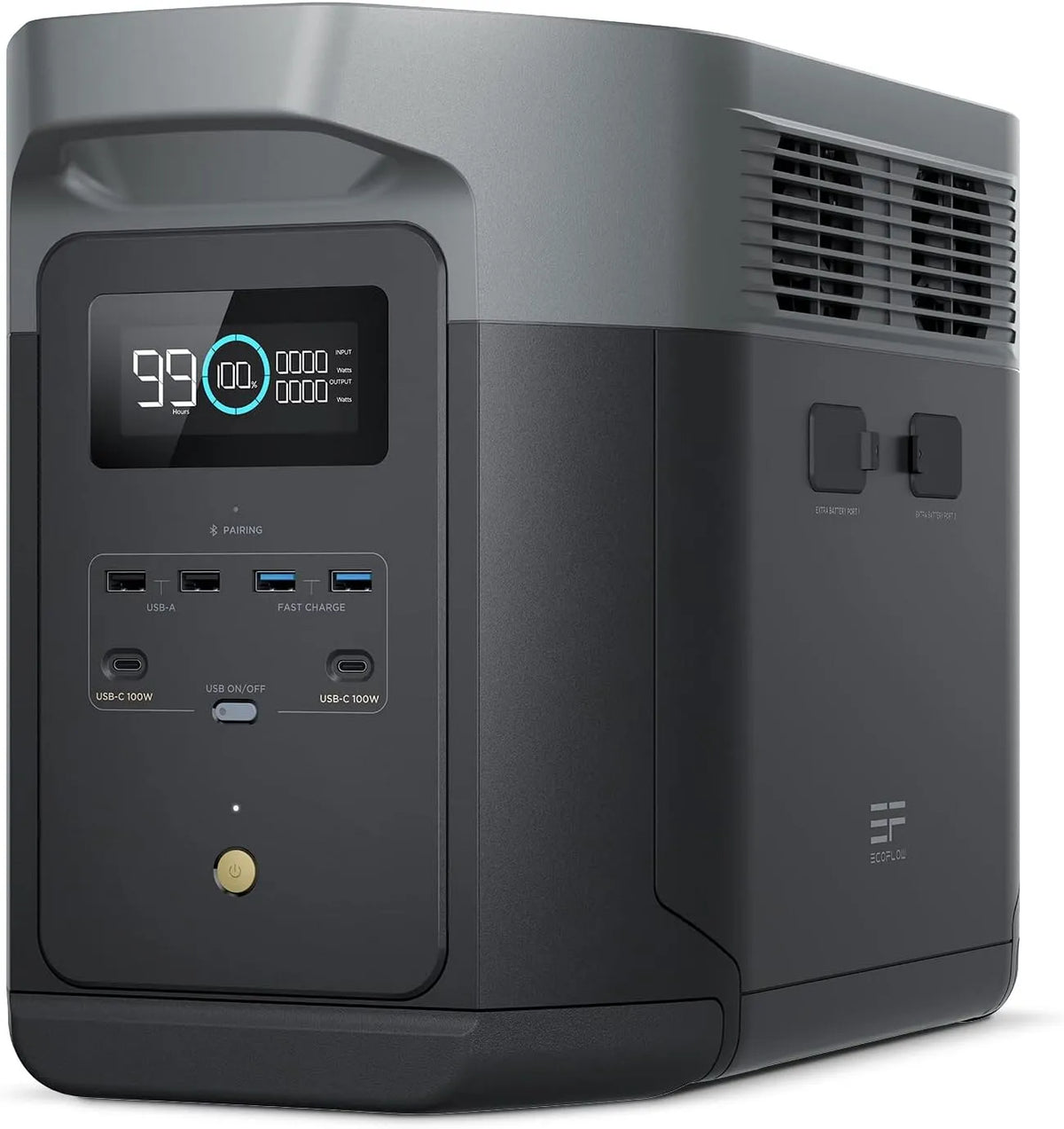 EcoFlow DELTA 2 Max Station ¨¦lectrique portable et g¨¦n¨¦rateur solaire, 2048Wh, 3100 W, alimentation solaire, charge rapide