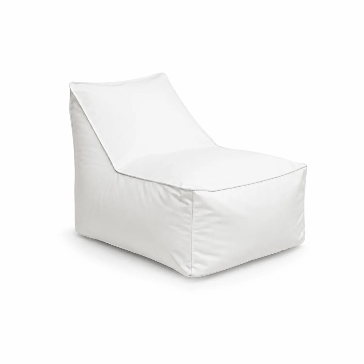 Fauteuil Pouf en Polyester Blanc 90x75x60 cm