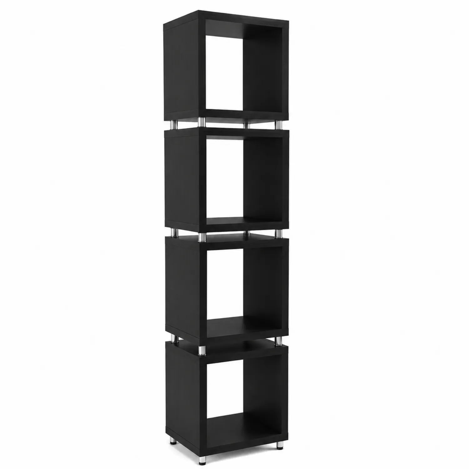 Étagère cube 5 niveaux en bois Noir