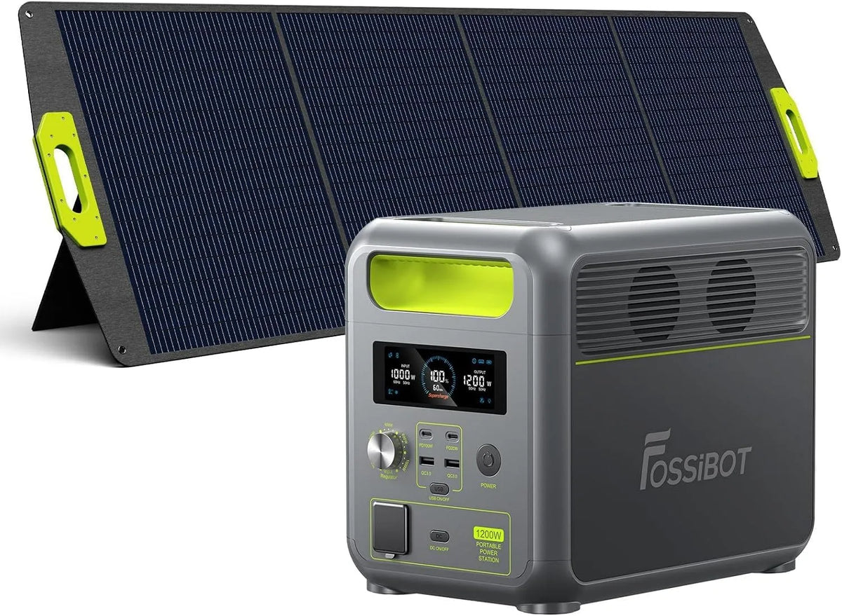 FOSSiBOT F1200 Station ¨¦lectrique portable et g¨¦n¨¦rateur solaire, 1024Wh, 1200W, pour l'arrosage du jardin, alimentation solaire, avec BMS