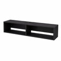 Meuble TV mural en bois noir 120 cm