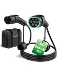 Cable de recharge Type 2 pour voiture ¨¦lectrique et cable EV Mode 3, charge rapide, 22kW, 6 M, 32A, IP54, pour v¨¦hicule et alimentation mobile