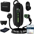 Borne de recharge pour voiture ¨¦lectrique et chargeur EV mobile, 3 kW, 5,5 m, pour v¨¦hicule et alimentation mobile, charge rapide