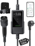 Borne de recharge pour voiture ¨¦lectrique et chargeur EV mobile, 3,7kW, 16A, 10m, Type 2, prise Schuko, pour v¨¦hicule et alimentation mobile