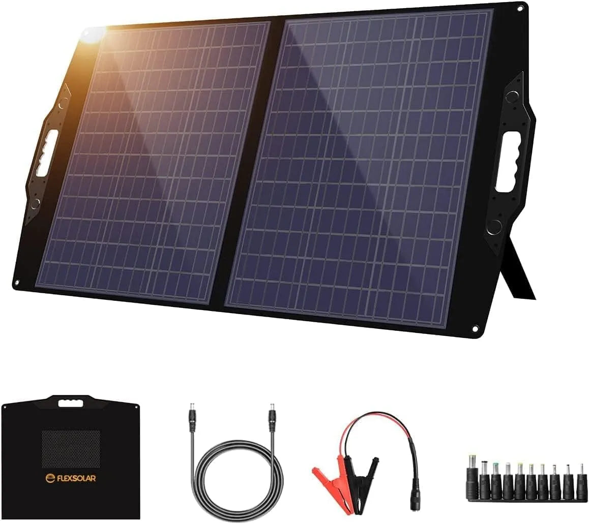 Chargeur solaire pliable et panneau solaire portable, alimentation solaire, 100W, 20V