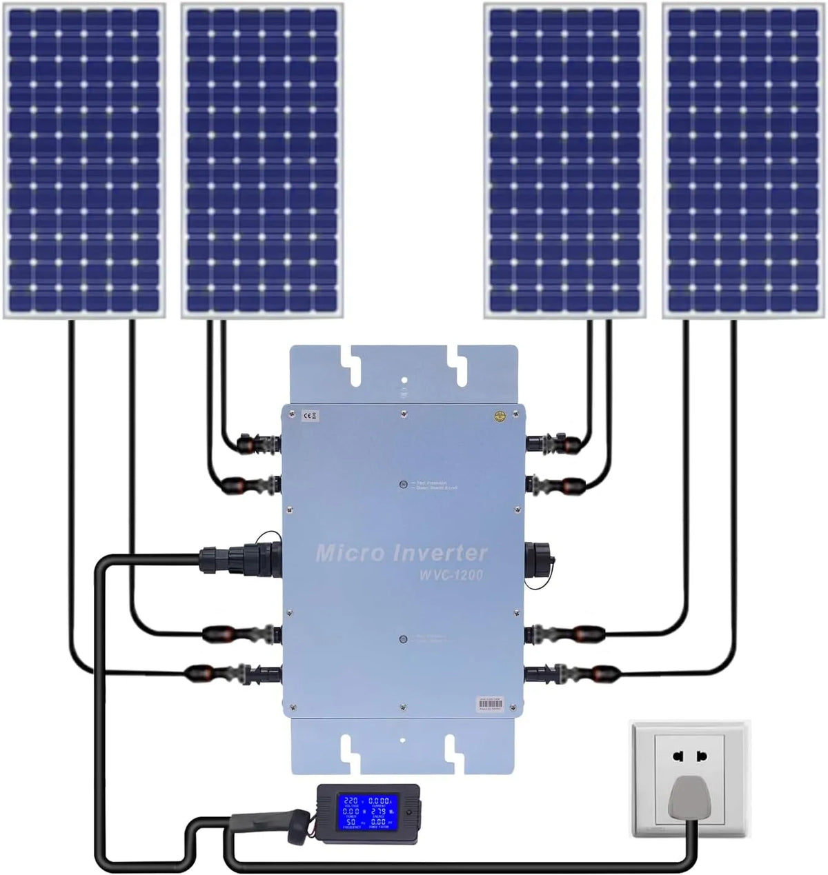 Onduleur solaire hybride et convertisseur-chargeur MPPT, 1200 W, 45 V, alimentation solaire, avec r¨¦gulateur MPPT, 30 V, 36 V