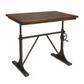 Bureau en bois massif et métal réglable