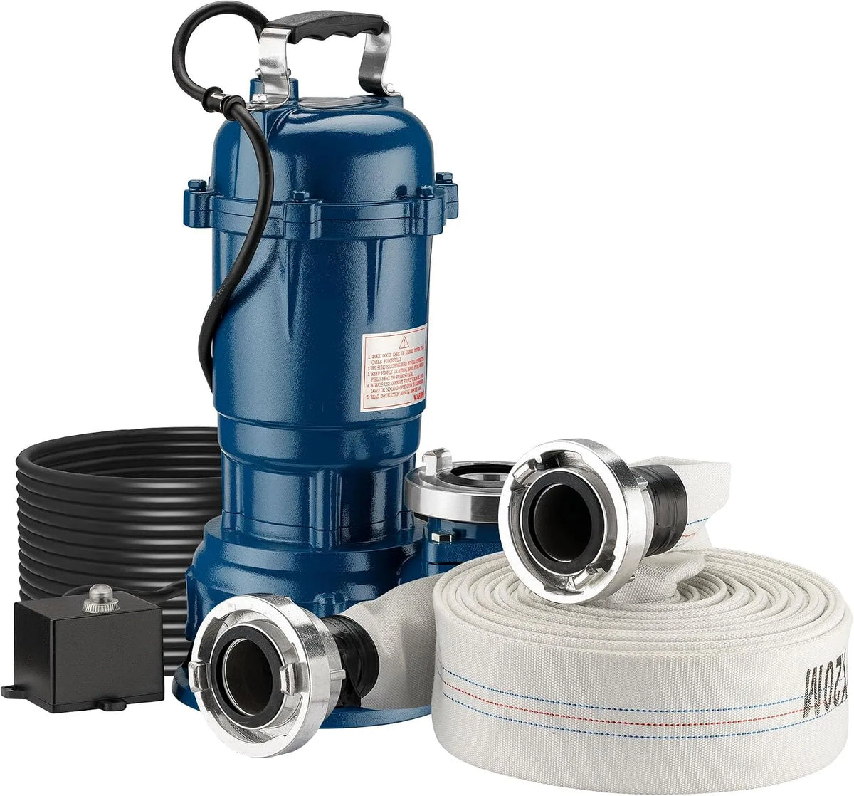 Wiltec Pompe submersible pour eaux charg¨¦es et pompe de drainage, 30000 l/h, 1100 W, 10 m, 20 m, pour l'arrosage du jardin
