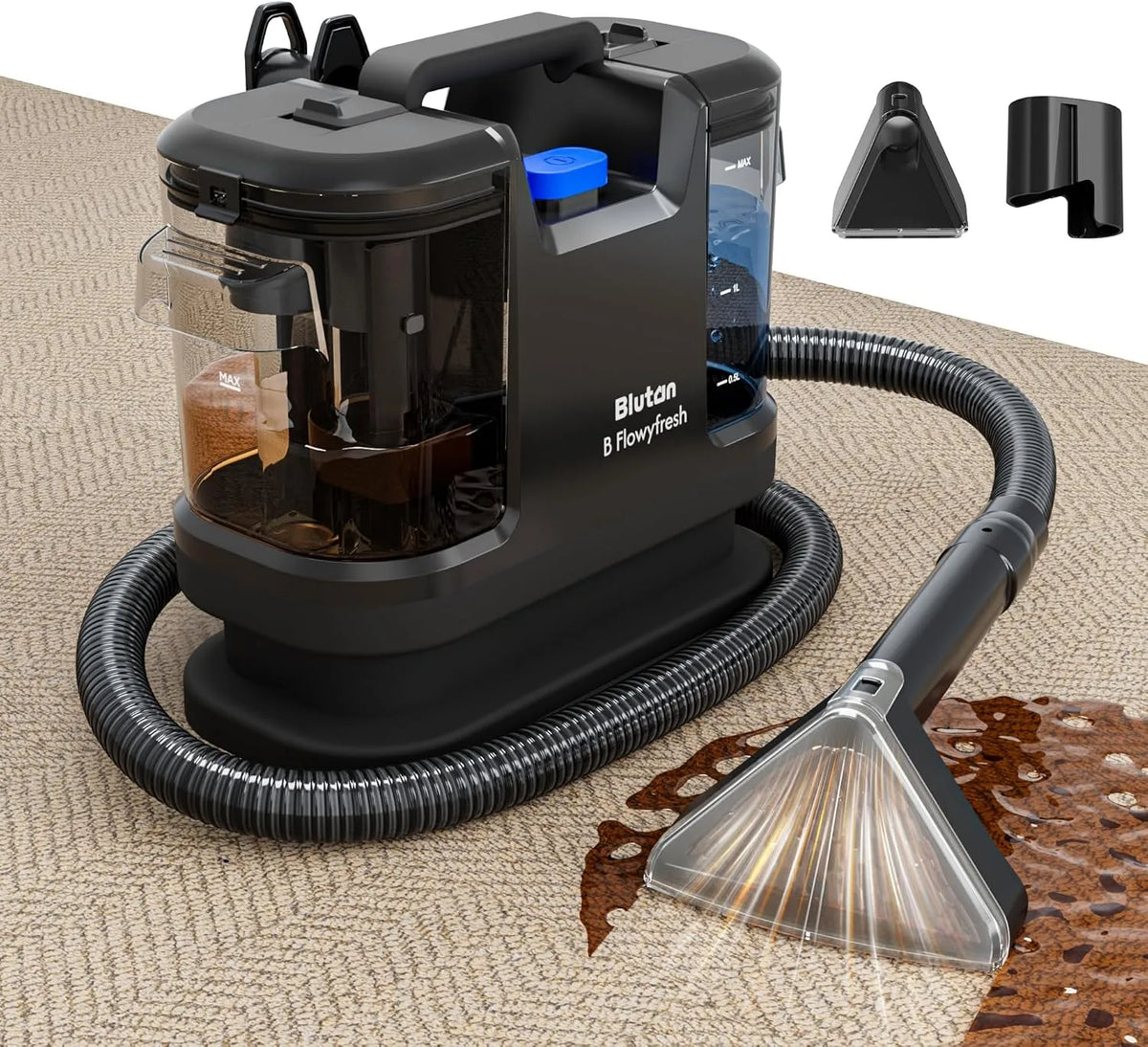 Nettoyeur injecteur-extracteur et shampouineuse tapis ¨C Tissu, sans fil, rev¨ºtement en tissu, 1,8 L, pour tapis et tissus d'ameublement