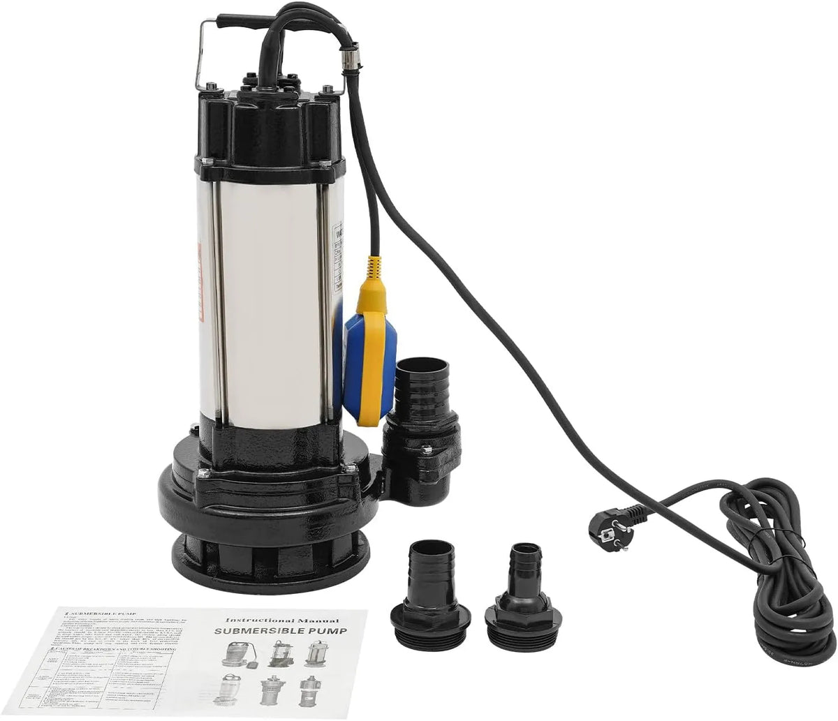 Pompe submersible pour eaux charg¨¦es et pompe de drainage, avec flotteur, 36000 l/h, 1500 W, pour l'arrosage du jardin