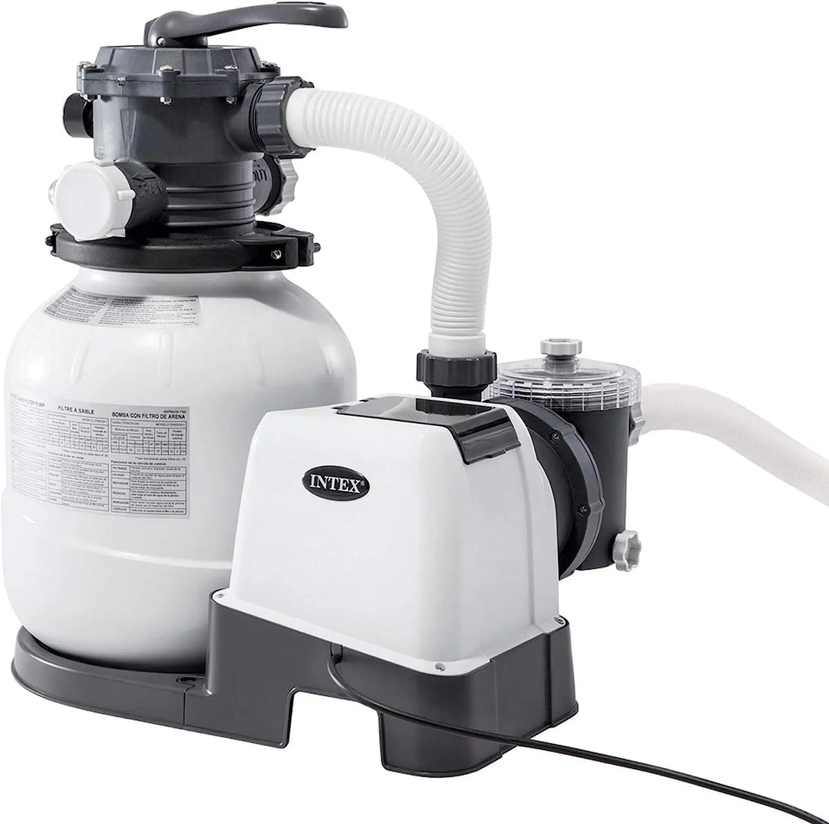 pour piscines d¨¦montables jusqu'¨¤ 37 800 l, 6 fonctions et syst¨¨me de verrouillage, INTEX 26646 - ¨¦purateur de sable Krystal Clear 7900 l/h