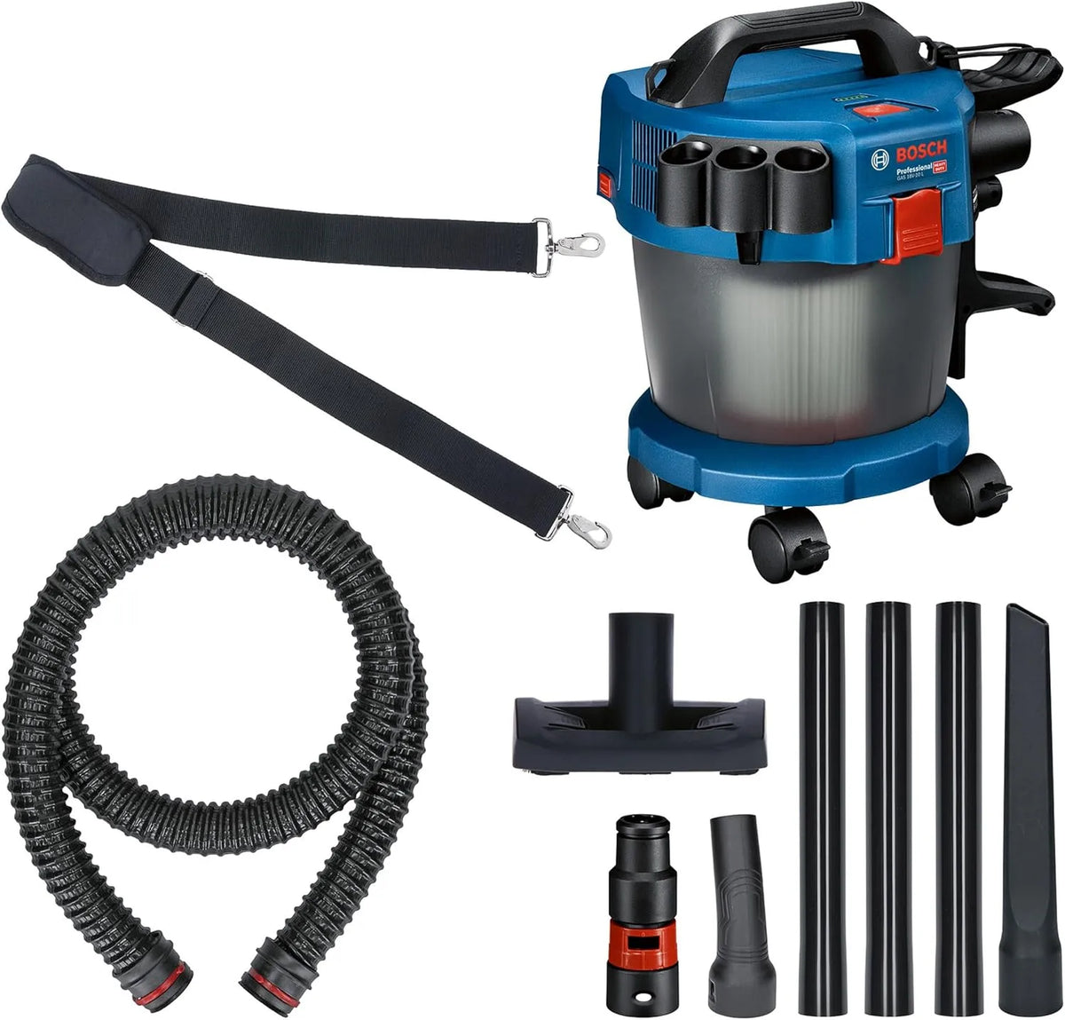 Bosch Aspirateur eau et poussi¨¨re et aspirateur industriel ¨C GAS, usage professionnel, 1,6 m, 18V, 10 L