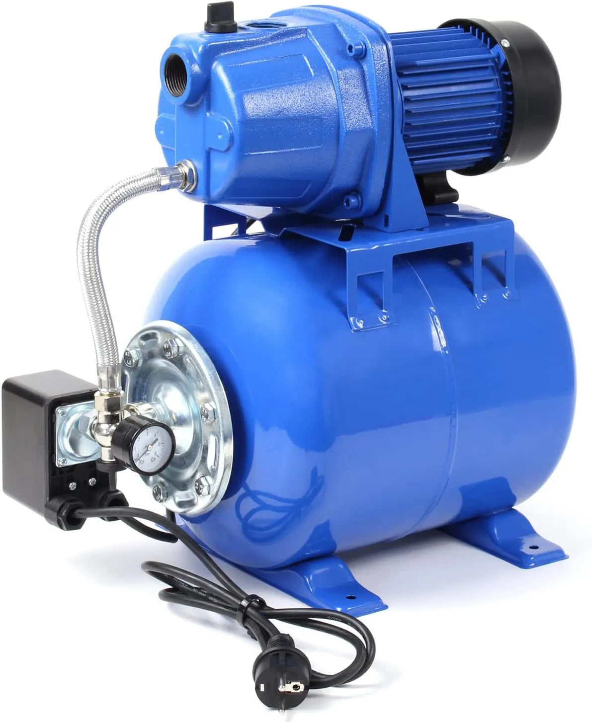 Wiltec Manom¨¨tre & R¨¦servoir, 435 x 265 x 465 mm, Station d'eau domestique avec Pressostat