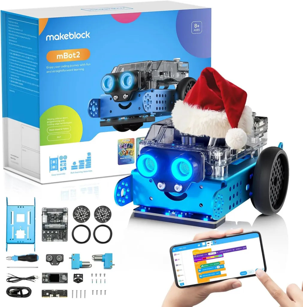 Robot Programmable mBot2 de Makeblock pour Enfants, Compatible Scratch et Python, Codage Cr¨¦atif, WiFi et IoT, Technologie AI, ¨¤ Partir de 10 Ans