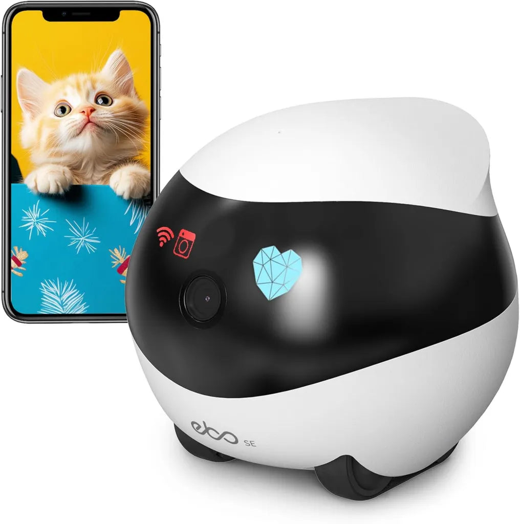 Cam¨¦ra Robotique Familiale Enabot EBO SE - Surveillance 1080P, Vision Nocturne, Audio Bidirectionnel, Recharge Automatique, Stockage Local pour Animaux Domestiques
