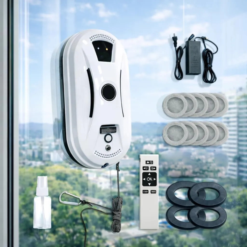 Robot Laveur de Vitres Intelligent ORIVO V9 avec IA, T¨¦l¨¦commande et S¨¦curit¨¦ Anti-Chute