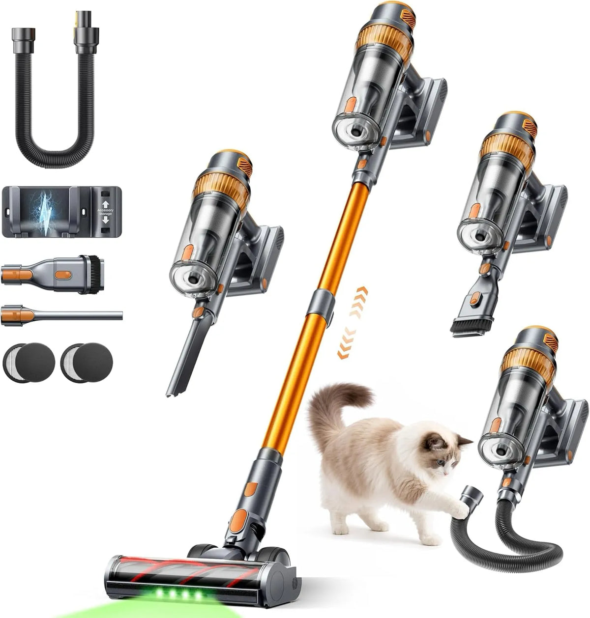 Aspirateur balai, LCD, sans fil, montage mural, avec ¨¦cran, 1m, 600W, pour l'entretien automobile