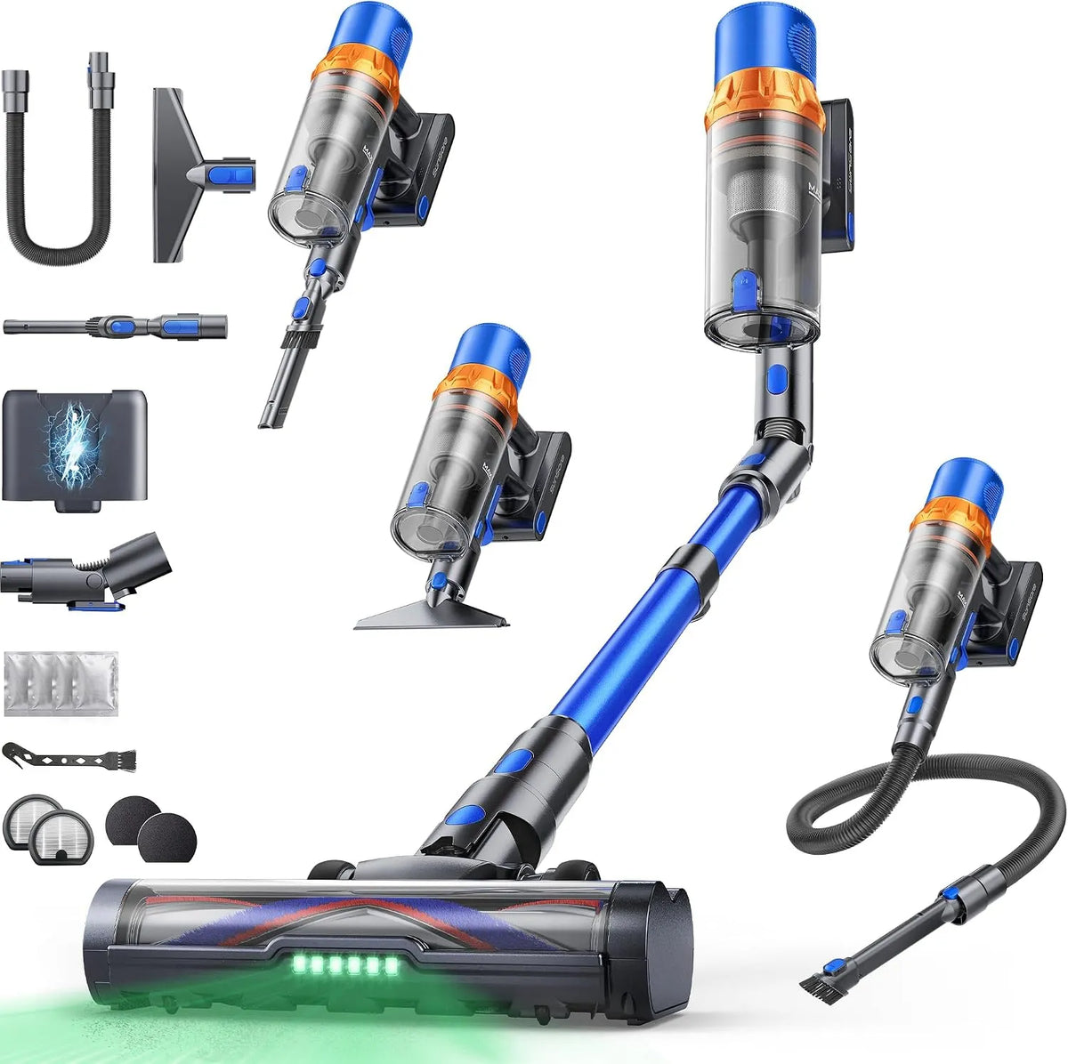 Aspirateur balai, sans fil, montage mural, pliable, 650W, pour tapis et tissus d'ameublement