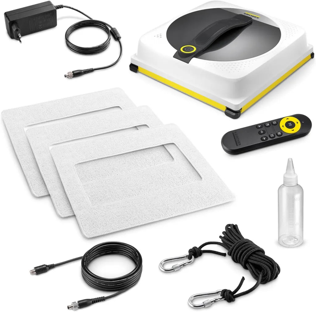 Lave-Vitres Robotis¨¦ K?RCHER RCW 4 Extra, Pulv¨¦risation Automatique, 2800 Pa, Silencieux, Contr?le via App et T¨¦l¨¦commande, Id¨¦al pour Fen¨ºtres et Miroirs