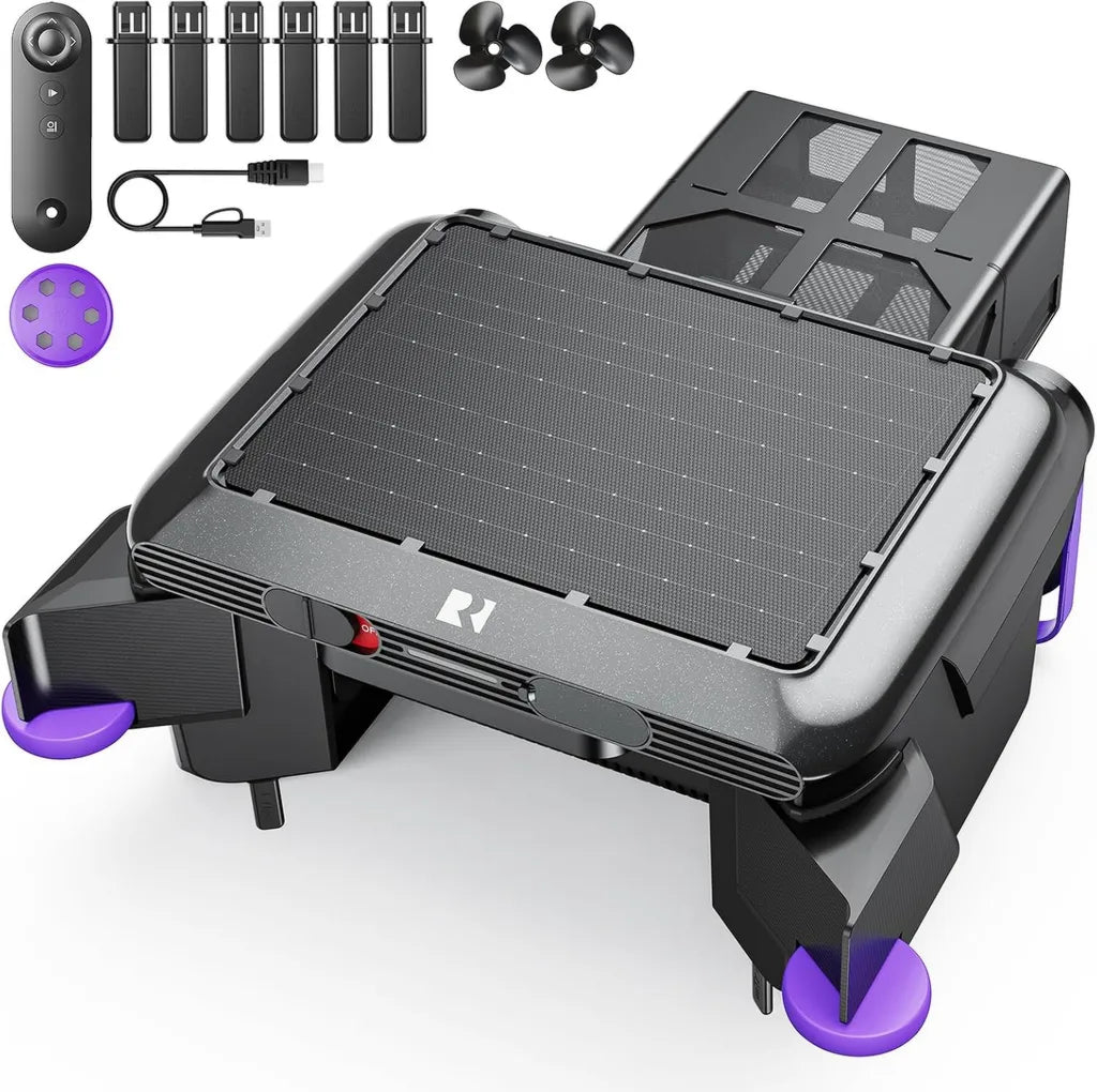 Redkey S500 Robot Piscine Solaire Intelligent avec Double Moteurs et Filtration Avanc¨¦e 200¦Ìm