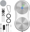 Nettoyeur de Vitres Automatique 5600Pa avec T¨¦l¨¦commande, R¨¦servoir 80ml et S¨¦curit¨¦ Renforc¨¦e, Trois Modes de Nettoyage