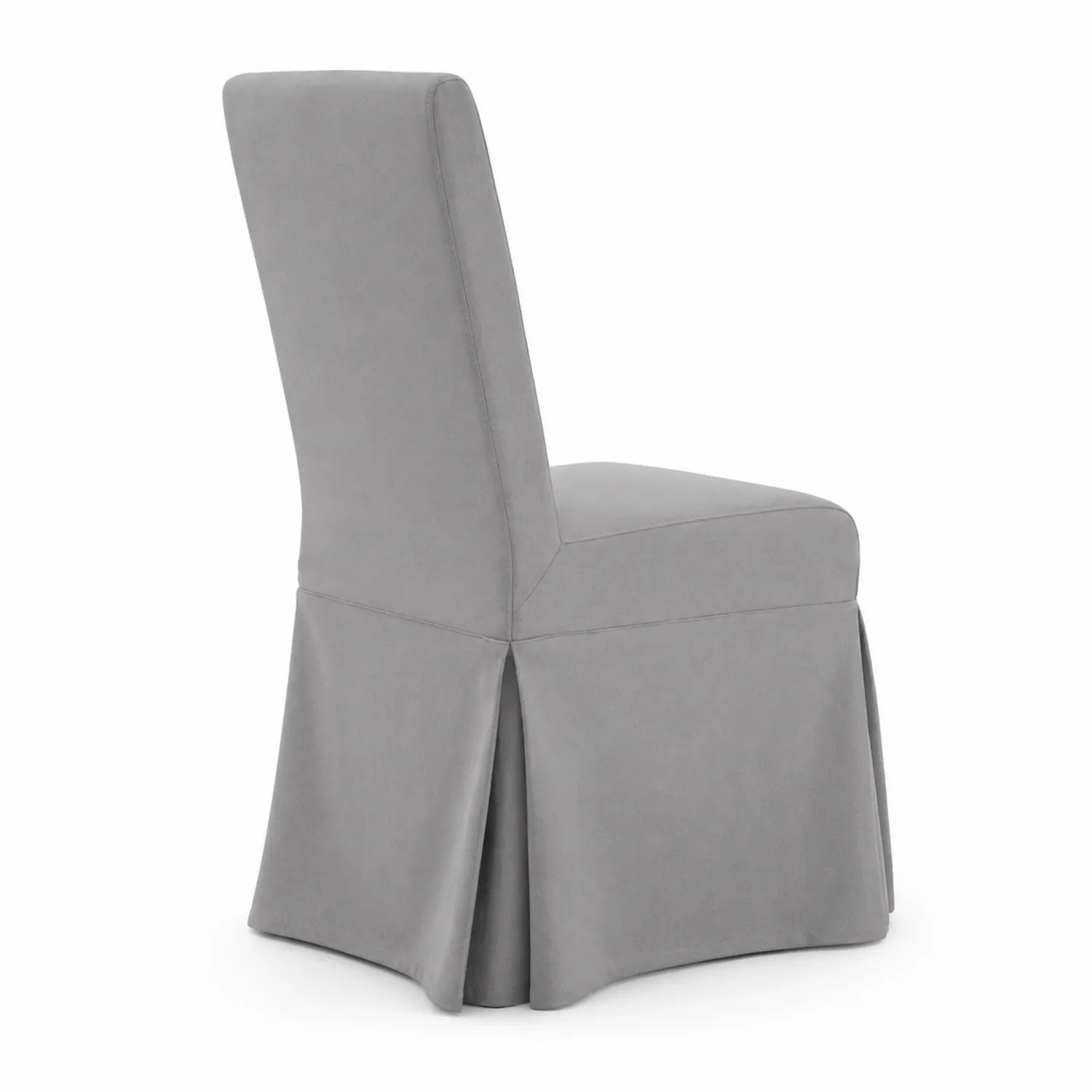 Chaise de salle à manger en bois avec housse en polyester Gris