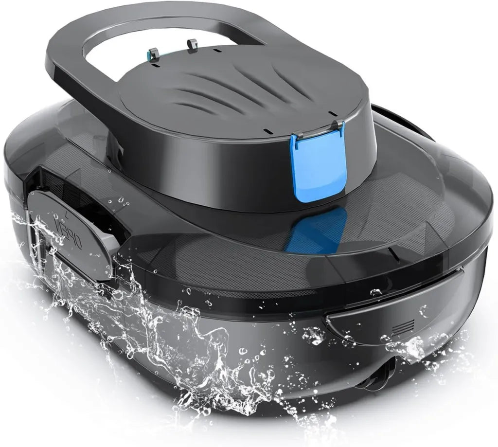 Robot Piscine S1PRO 2026, Autonomie 120 Min, Double Moteur, Aspirateur L¨¦ger et Sans Fil, Pour Piscines Plates 95m2, Gris Fonc¨¦