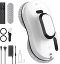 Robot Lave-vitres Intelligent 5600Pa, Pulv¨¦risation Automatique, T¨¦l¨¦commande Incluse, 8 Chiffons, Compatible Surfaces Lisses