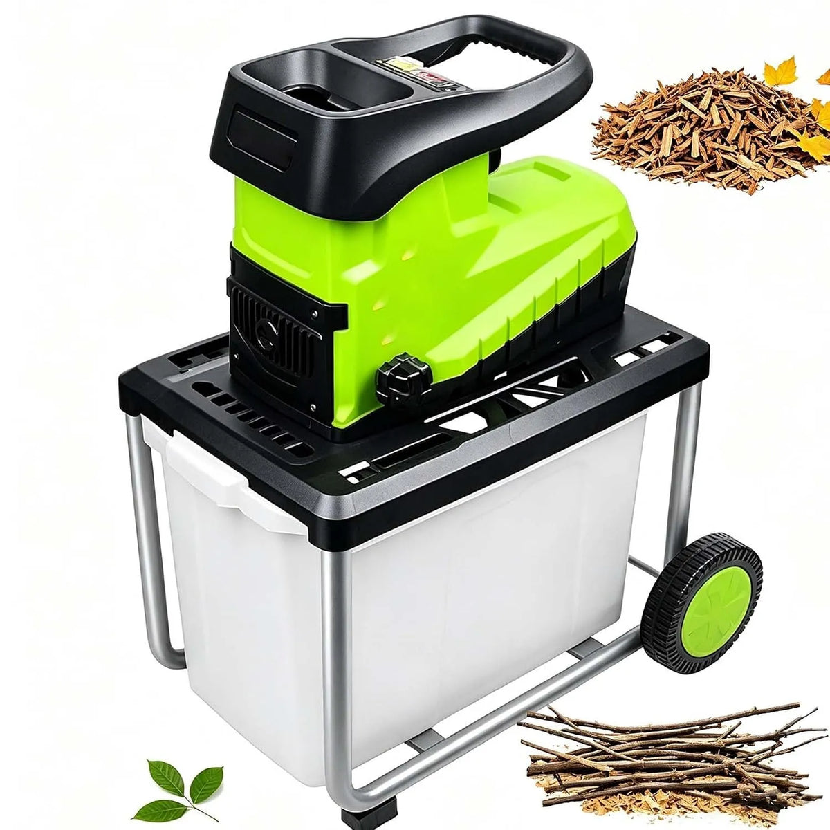 Broyeur de v¨¦g¨¦taux, 4,5 Cm, 60 L, 2800 W, pour l'entretien du jardin