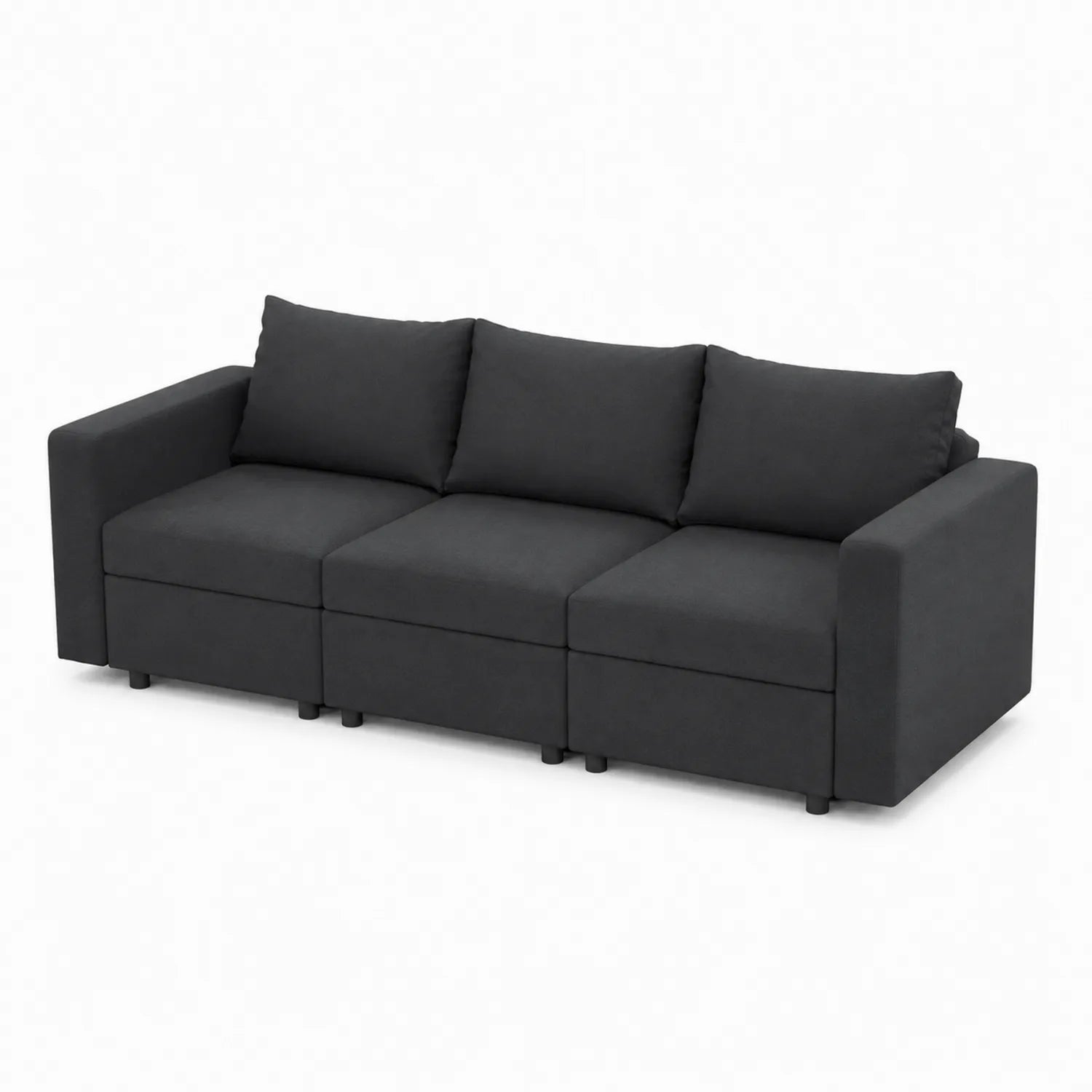 Canapé 3 places en tissu Gris Anthracite