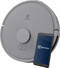 Aspirateur Robot Electrolux avec LIDAR, 4000Pa Puissance, Navigation Intelligente, 140 Min d'Autonomie, Fonction 2-en-1, Contr?le via Application, Gris Urbain