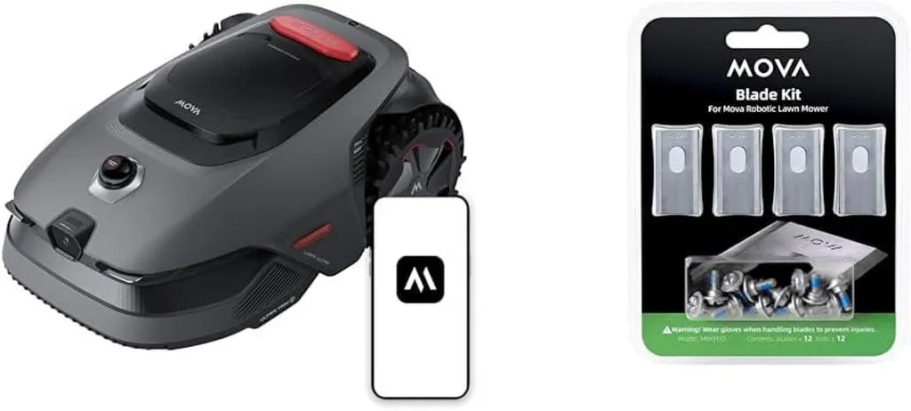 Robot Tondeuse MOVA LiDAX Ultra 800 pour 800 m2, Cartographie IA 3D et LiDAR 360¡ã, Protection Animaux, Performance Tout-Terrain