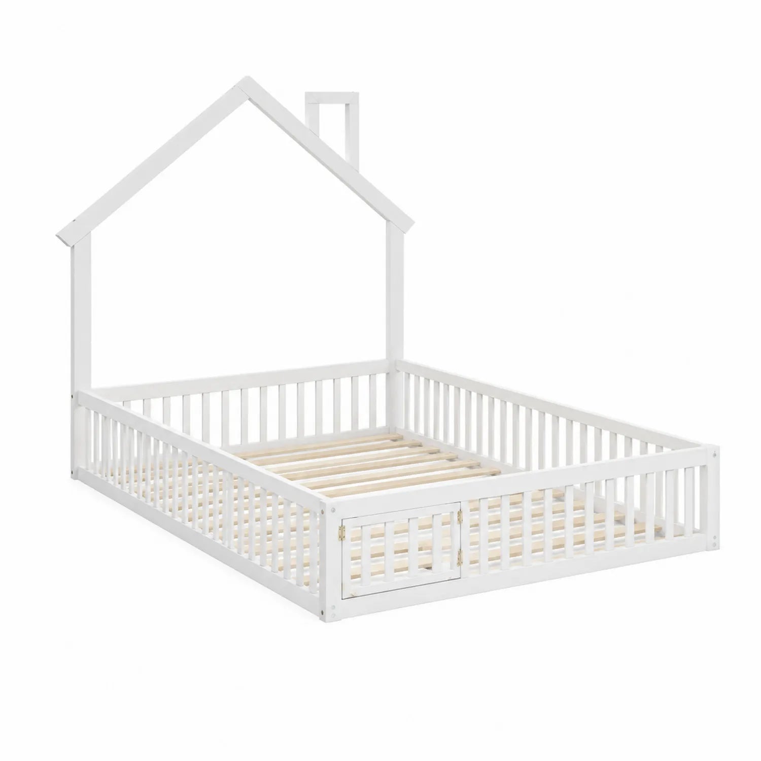 Lit d'enfant cabane en bois Blanc 90x190 cm